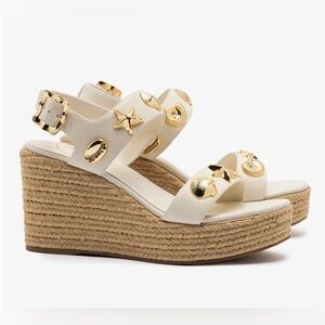 Larroude x Rosewood Madison Espadrille In Ivory Leather